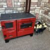 Enamel Cast Iron Wood-Burning Stove with Integrated Oven – view 3
