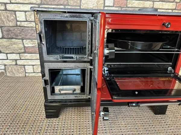 Enamel Cast Iron Wood-Burning Stove with Integrated Oven – view 6