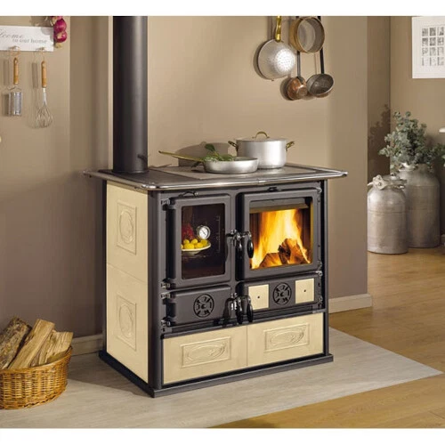 La Nordica Rosa Sinistra Reverse Wood Cookstove — Liberty Antique Parchment
