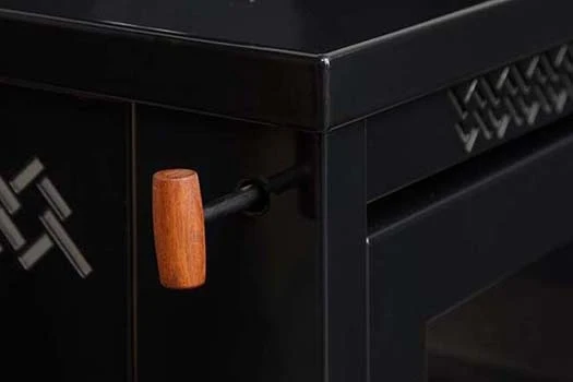 Heco 420 Wood & Coal Cook Stove — Solid Top, Glass Doors, Warming Closet