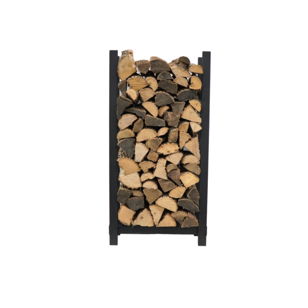 01 Woodhaven 4 x 2 Vertical Firewood Rack – Compact Steel Storage