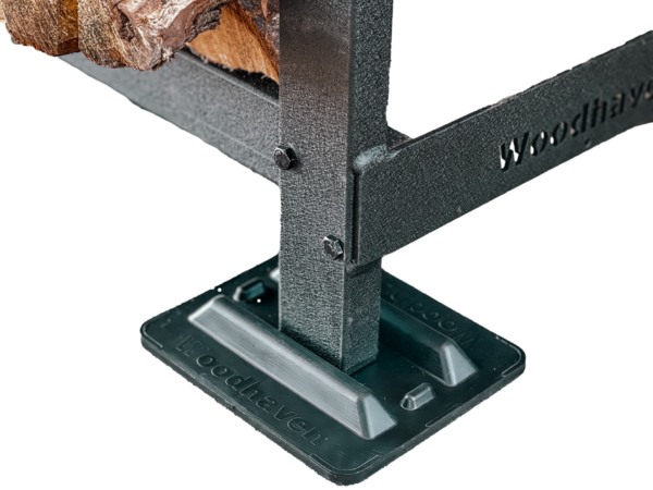 5 ft Crescent Firewood Rack with Seasoning Cover | Woodhaven