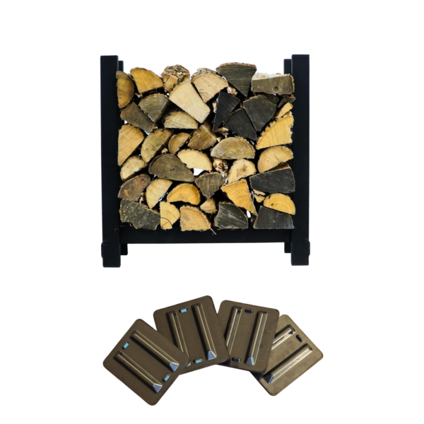 Woodhaven 2 ft Steel Firewood Rack – Compact & Portable