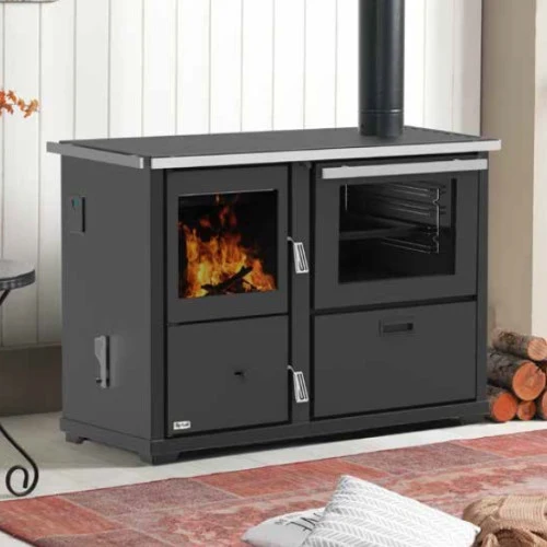 Teba Therm TK-22 Plus Hydronic Coal Cookstove — Black